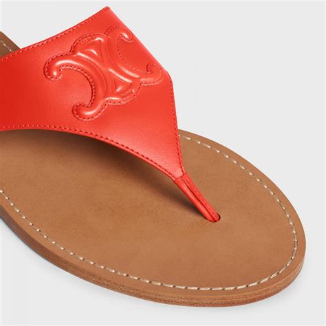 celine triomphe flat thong|Celine Flat sandals for Women .